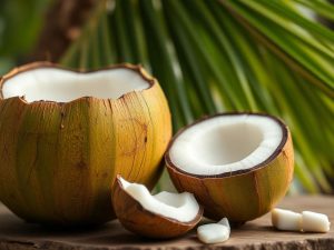 "High-quality coconut products presented with a strong visual identity, emphasizing branding strategies for digital market success within Ralali's ecosystem."