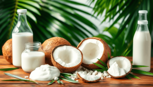 "Visually appealing coconut derivative products showcased to enhance consumer awareness through effective content marketing strategies."