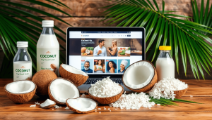 "Showcasing local coconut products through e-commerce platforms to expand market reach and boost global sales opportunities."
