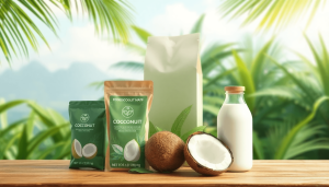 "Eco-friendly packaging innovation enhances the sustainability of coconut derivative products, offering biodegradable and reusable solutions for a greener future."